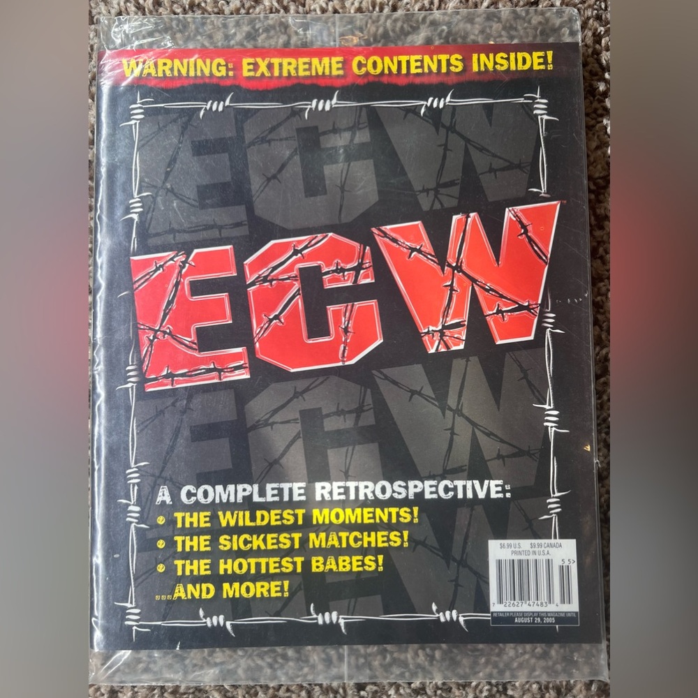 Vintage ECW Magazine A Complete Retrospective August 2005 New Sealed Complete